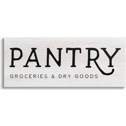 Stupell Industries Rustic Pantry Sign Text Groceries Dry Goods Canvas Wall Decor