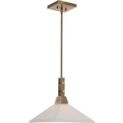 Uttermost Brookdale Aged Brass/White Pendant Lamp 33cm