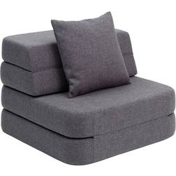 by KlipKlap 3-Fold Sofa Single Blue Grey/Grey
