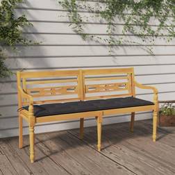 vidaXL Batavia-Bank mit Anthrazit Kissen 150 cm Gartenbank