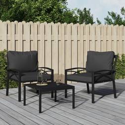 vidaXL Trädgårdsstol Med Grå Dynor 68 x 76 x 79 cm