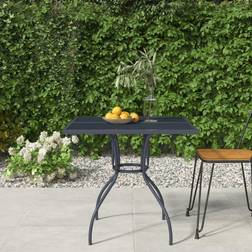 vidaXL Table de Jardin Moderne Anthracite Treillis d'Acier