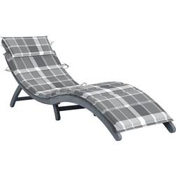 vidaXL Chaise Longue Avec Coussin Bain de Soleil de Jardin Transat de Patio