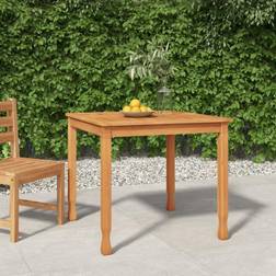 vidaXL Mesa De Comedor De Jardín Madera Maciza De Teca 85x85x75 cm - Marrón