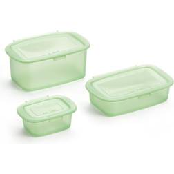 Lékué Set of 3 Reusable Silicone Boxes set Food Container