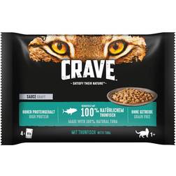 Crave Cat Pouch Multipack 4 Sauce Tuna