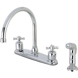 Kingston Brass FB791ZXSP Millennium 8-Inch Centerset Kitchen Faucet Grey