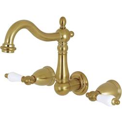 Kingston Brass KS1257PL 8-Inch Center Wall Mount Bathroom Faucet