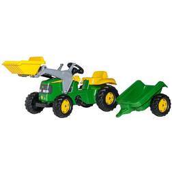 John Deere Kid's Pedal Tractor w/Trailer Green