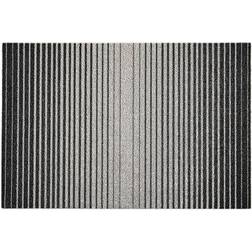 Chilewich Easy Care Domino Stripe Shag Door Mat Black, White