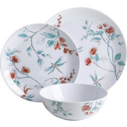 Martha Stewart Piece Dragonfly Melamine Dinner Set 12