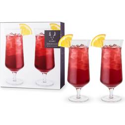 Viski Raye Angled Hurricane Drink Glass