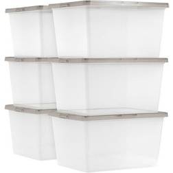 Iris USA 24.5 Quart Snap Top Storage Box