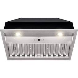 Akicon 3-Speeds 600CFM Ducted Insert/Built-in Range Hood, Ultra Dimmable Lights, White, Silver