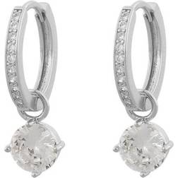 Snö of Sweden Rola Earrings - Silver/Transparent