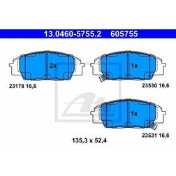 ATE 13.0460-5755.2 Juego De Pastillas De Freno Con Avisador Acústico De Desgaste Honda Civic 7 Hatchback Civic 8 Hatchback S2000