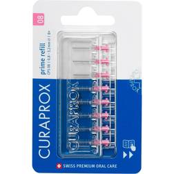 Curaprox Interdentalbürsten CPS 08 Prime Refill 8 Stück Pink 0.8 mm Durchmesser 3.2 mm Wirksamkeit Nachfüllpackung