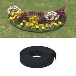 vidaXL Garden Edgings 4 Black Polyethylene