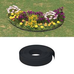 vidaXL Bordures De Jardin 5 pcs Noir 10 m 10 cm Polyéthylène