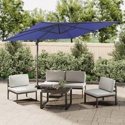 vidaXL Ombrellone A Sbalzo Con Palo Alluminio Azzurro 400x300 cm - Blu