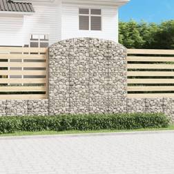 vidaXL Cesto Gabbione Ad Arco 200x30x200/220 cm Ferro Zincato Arredo Giardino