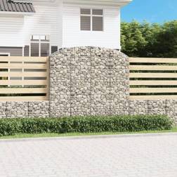 vidaXL Cesto Gabbione Ad Arco 200x50x180/200 cm Ferro Zincato Arredo Giardino