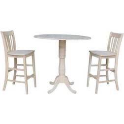 International Concepts Unfinished Solid Wood Bar Table