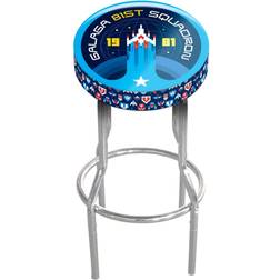 Arcade1up Galaga Adjustable & Polyester/Upholstered Bar Stool 2