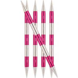 Knitpro SmartStix Strømpepinde Aluminium 14cm Pink 5,00mm