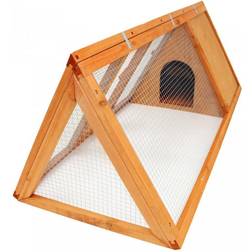 Oypla Wooden Triangle Rabbit Guinea Pig Pet Hutch Run Cage