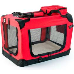 KCT Medium Red Fabric Pet Carrier Travel Transport Bag Cats Dogs