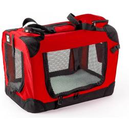 KCT Small Red Fabric Pet Carrier Travel Transport Bag Cats Dogs Red