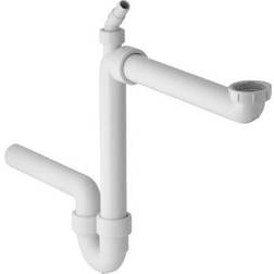 Geberit Accessori Sifone tubolare per lavello, salvaspazio, uscita orizzontale, d 50 mm 152.819.11.1