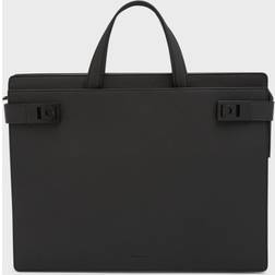 Ferragamo Men's Gancini Leather Briefcase - Black