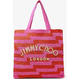 Jimmy Choo Beach North-South Tote Bag FUCHSIA