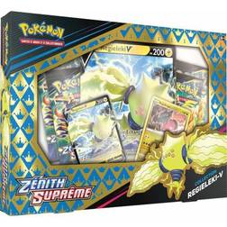 Pokémon Coffret V 4 Boosters Regielek-V POEMOTU Type Électrique Extension Zénith Suprême