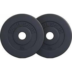 Gorilla Sports Hantelscheibenset Olympia Kunststoff 20 kg 2 x 10 kg