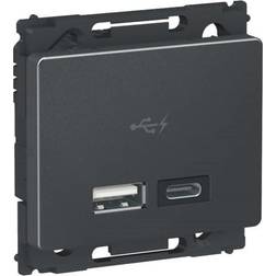 Lauritz Knudsen Opus66 Usb Lader Type A&c 2,4a Koksgrå
