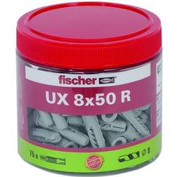 Fischer Universaldübel UX 8x50 R x 75 Pièces - Gris
