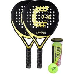 Core Padel Sæt Carbon 2 Padelbat Bolde