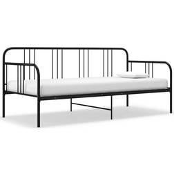 vidaXL Bed Frame Black Metal 90 x 200 cm Sofa