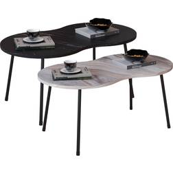 VCM Mirola Marmor-Look 42 x 90 x 41 cm Sofabord