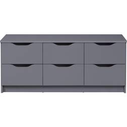 Inter Link Silenzia 6 Tiroirs Gris Commode