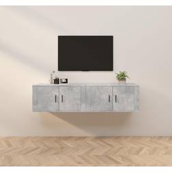 vidaXL Wall-mounted TV Cabinets 2 pcs Concrete Grey Wall Cabinet