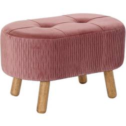 Dkd Home Decor Natural Pink Wood Velvet Settee Bench