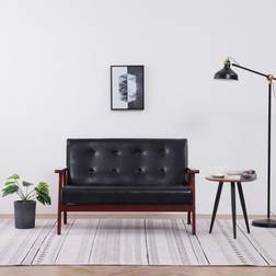 vidaXL 2-Sitzer Schwarz Kunstleder Sofa