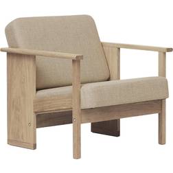 Form & Refine Block Lounge Sessel Eiche Weiß Geölt 69.5 x 73.5 x 70 cm Poltrona