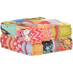 vidaXL 60x70x36 cm Patchwork Tissu Pouf