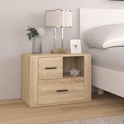 vidaXL Cabinet Sonoma Oak 60 x 36 x 45 cm Bedside Table