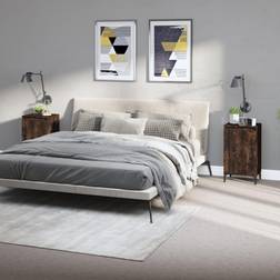 vidaXL Comodini 2 pz Rovere Fumo 40x35x70 cm In Legno Multistrato Comodino 35x40cm